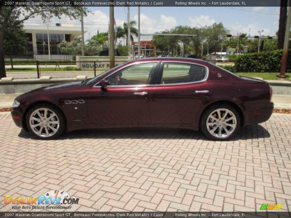 2007 Maserati Quattroporte Sport GT Bordeaux Pontevecchio (Dark Red Metallic) / Cuoio Photo #22