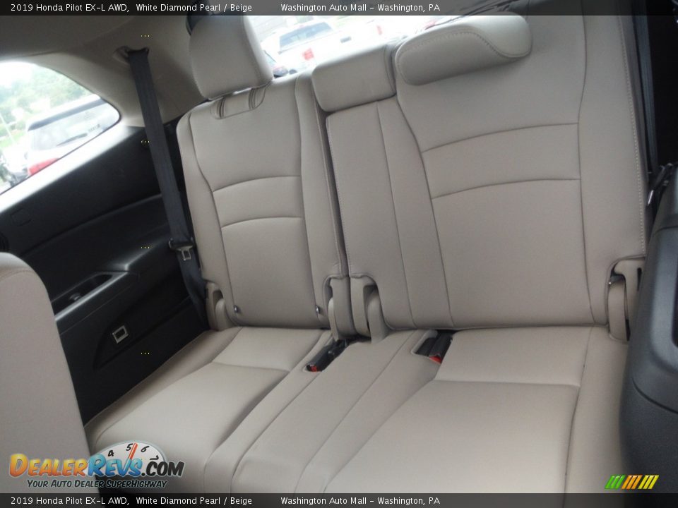 2019 Honda Pilot EX-L AWD White Diamond Pearl / Beige Photo #31