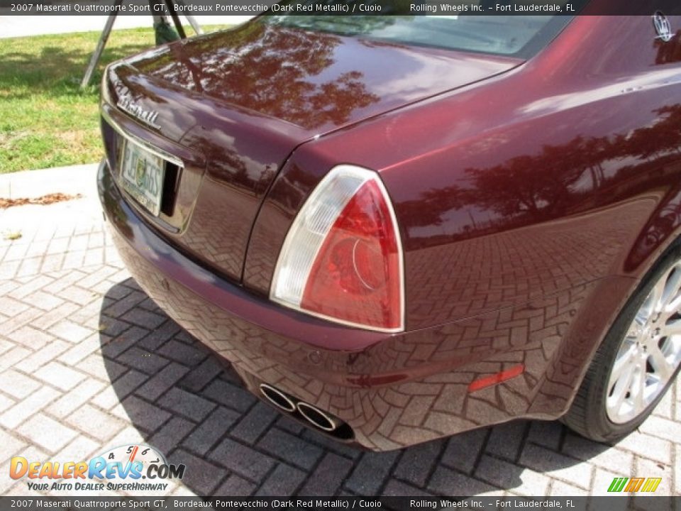 2007 Maserati Quattroporte Sport GT Bordeaux Pontevecchio (Dark Red Metallic) / Cuoio Photo #30