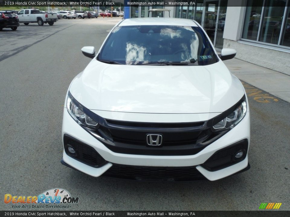 2019 Honda Civic Sport Hatchback White Orchid Pearl / Black Photo #4