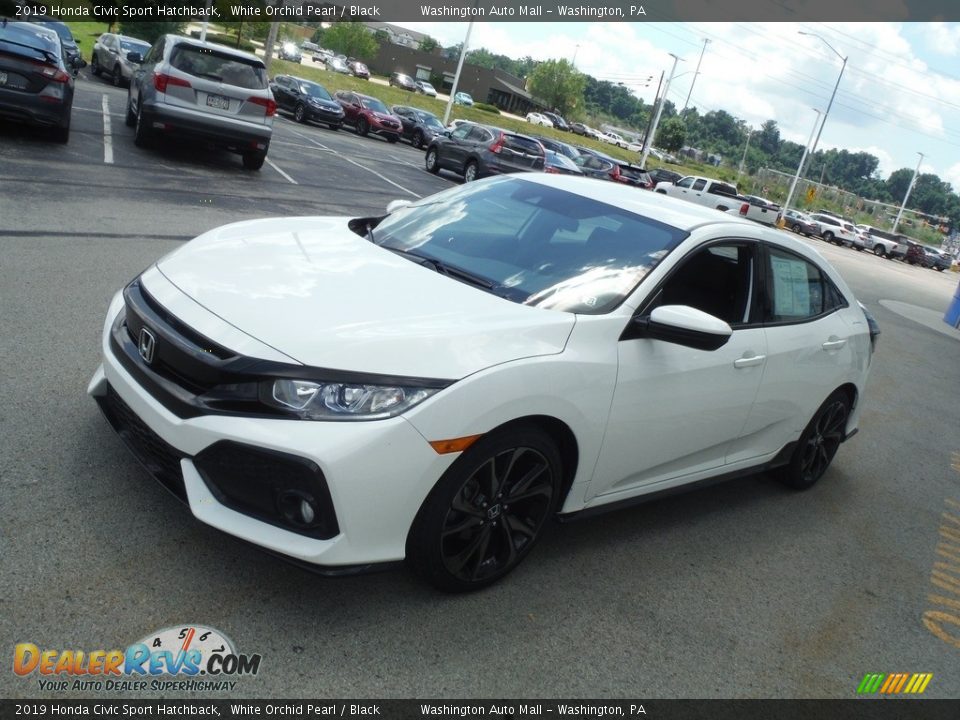 2019 Honda Civic Sport Hatchback White Orchid Pearl / Black Photo #5