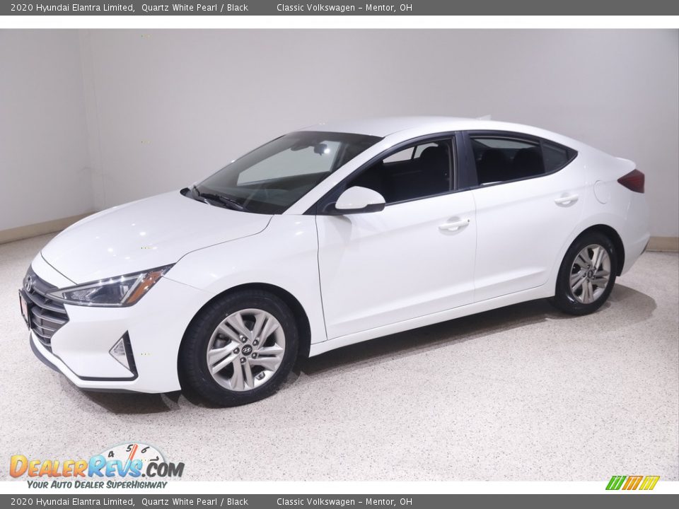 2020 Hyundai Elantra Limited Quartz White Pearl / Black Photo #3