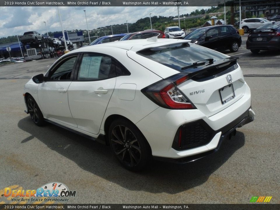 2019 Honda Civic Sport Hatchback White Orchid Pearl / Black Photo #8