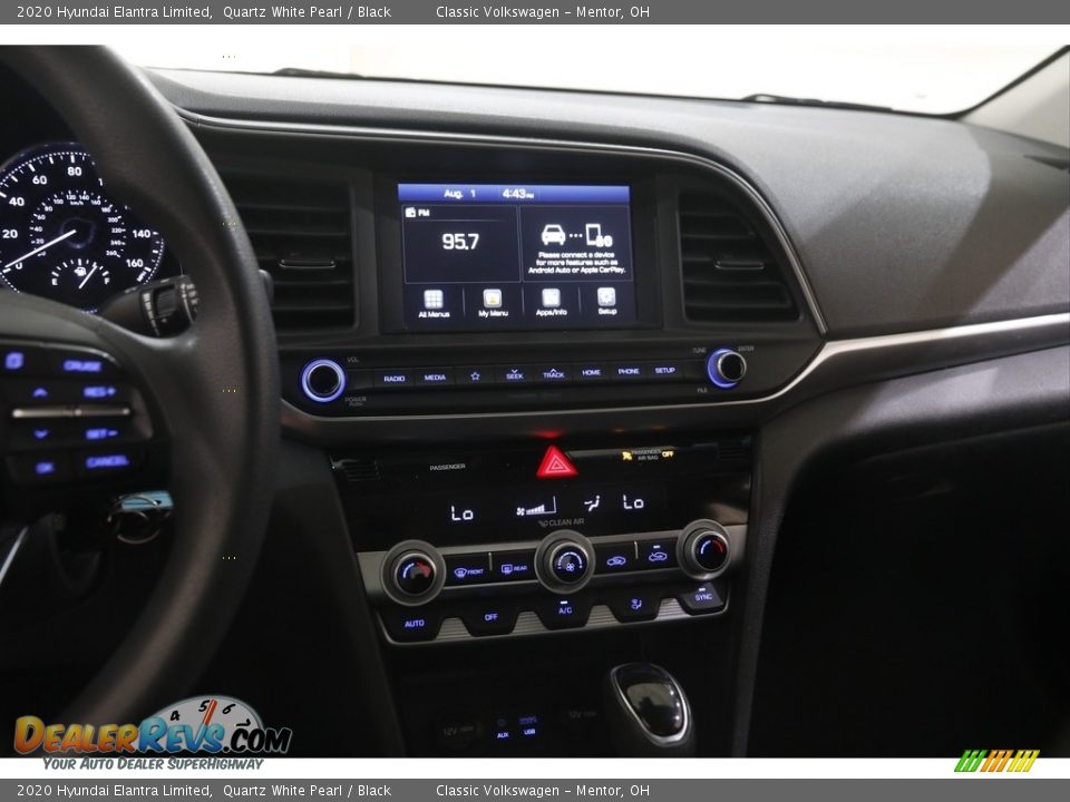 2020 Hyundai Elantra Limited Quartz White Pearl / Black Photo #9