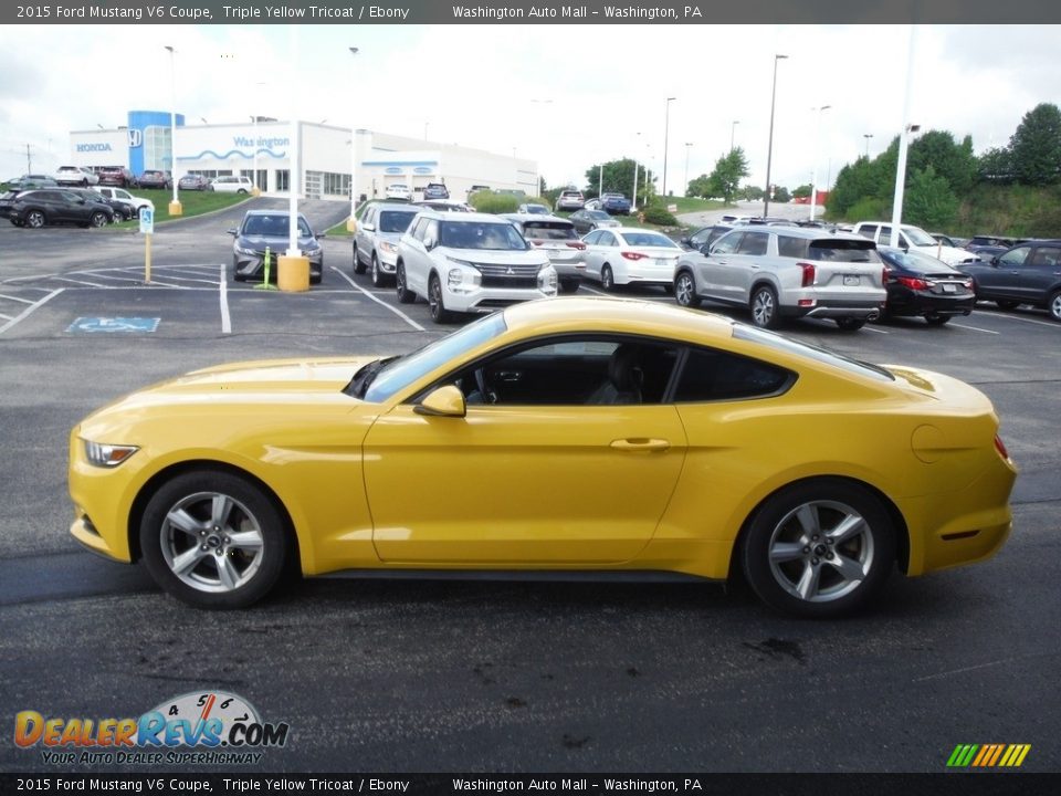 2015 Ford Mustang V6 Coupe Triple Yellow Tricoat / Ebony Photo #5