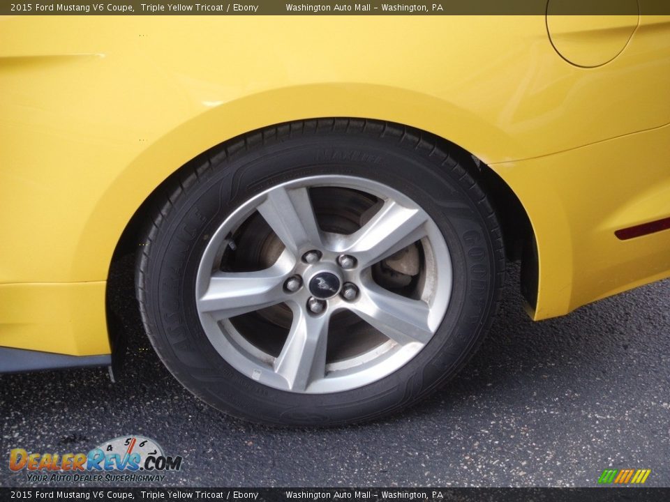 2015 Ford Mustang V6 Coupe Triple Yellow Tricoat / Ebony Photo #6