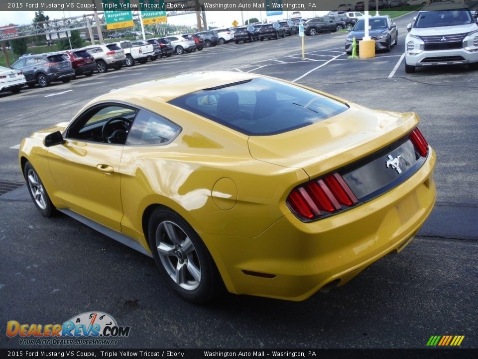 2015 Ford Mustang V6 Coupe Triple Yellow Tricoat / Ebony Photo #7