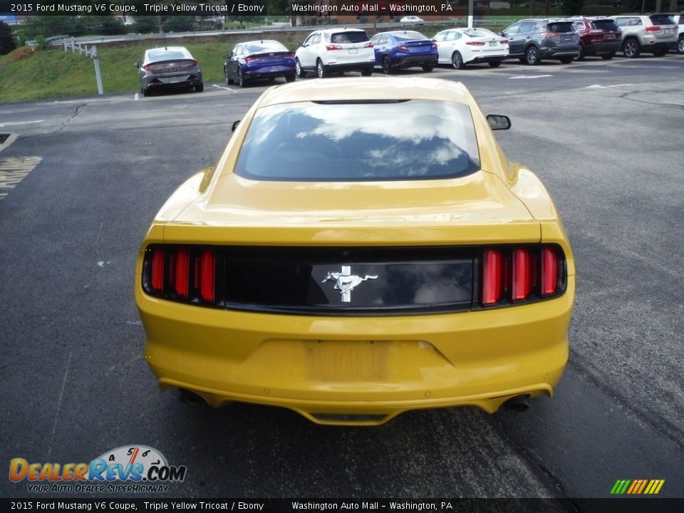 2015 Ford Mustang V6 Coupe Triple Yellow Tricoat / Ebony Photo #8