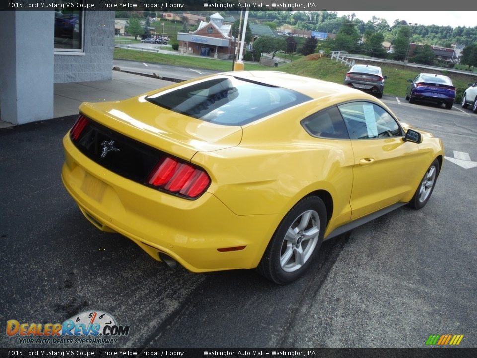 2015 Ford Mustang V6 Coupe Triple Yellow Tricoat / Ebony Photo #9