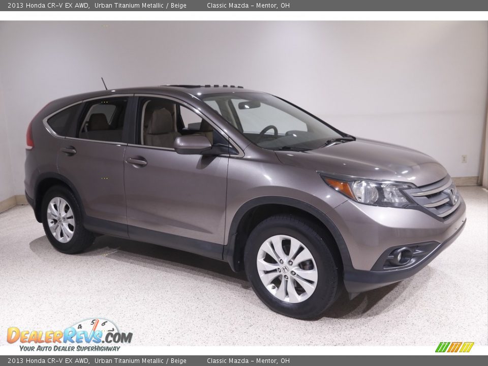 2013 Honda CR-V EX AWD Urban Titanium Metallic / Beige Photo #1