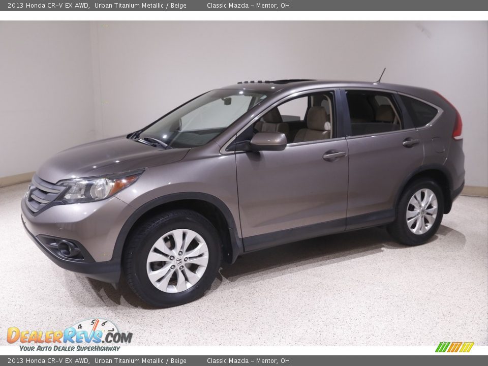 2013 Honda CR-V EX AWD Urban Titanium Metallic / Beige Photo #3