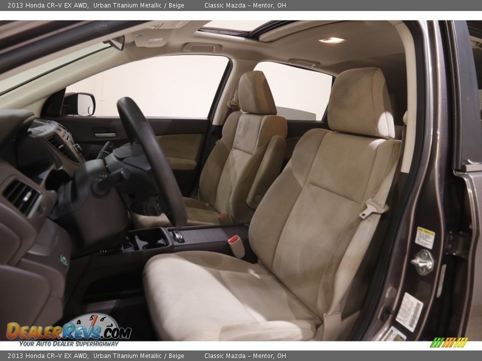 2013 Honda CR-V EX AWD Urban Titanium Metallic / Beige Photo #5