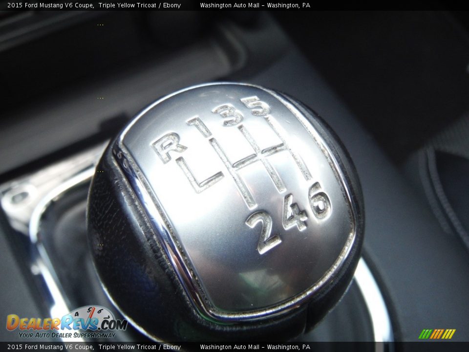 2015 Ford Mustang V6 Coupe Triple Yellow Tricoat / Ebony Photo #16