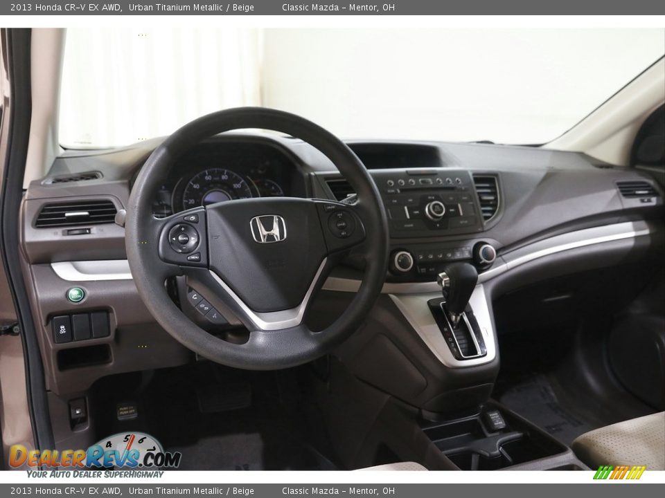 2013 Honda CR-V EX AWD Urban Titanium Metallic / Beige Photo #6
