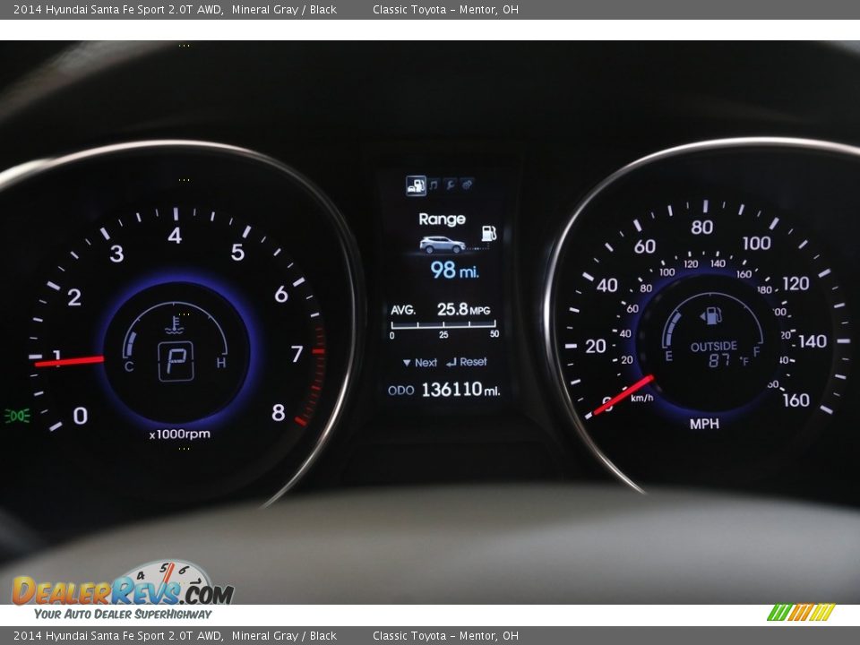 2014 Hyundai Santa Fe Sport 2.0T AWD Mineral Gray / Black Photo #8