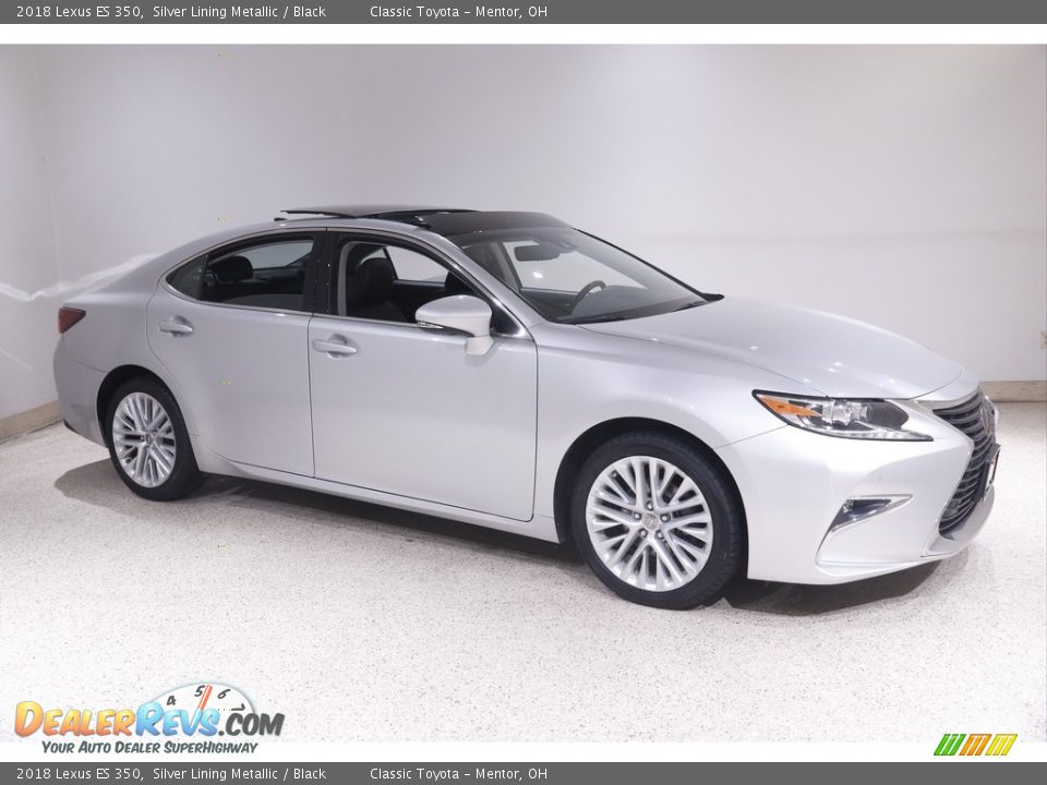 2018 Lexus ES 350 Silver Lining Metallic / Black Photo #1