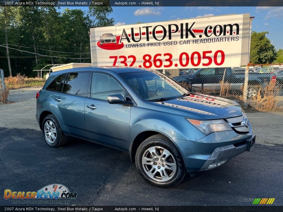 2007 Acura MDX Technology Steel Blue Metallic / Taupe Photo #1