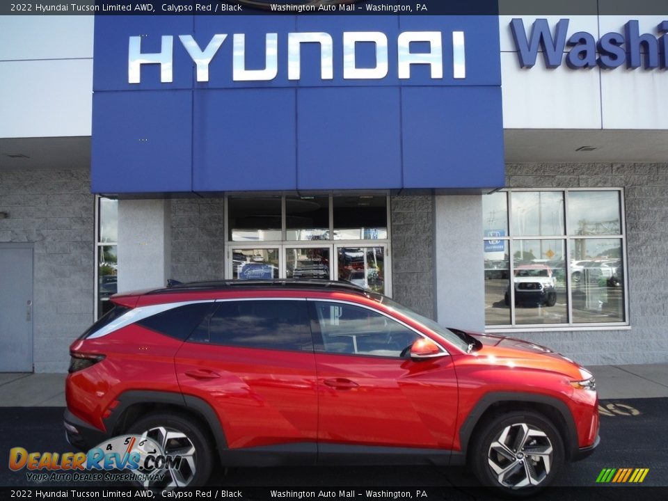 2022 Hyundai Tucson Limited AWD Calypso Red / Black Photo #2