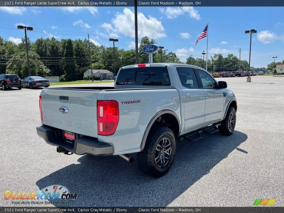 2021 Ford Ranger Lariat SuperCrew 4x4 Cactus Gray Metallic / Ebony Photo #4