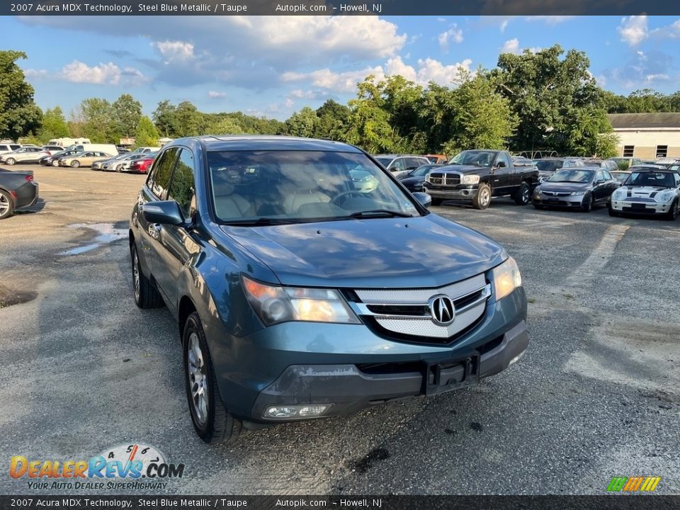 2007 Acura MDX Technology Steel Blue Metallic / Taupe Photo #3