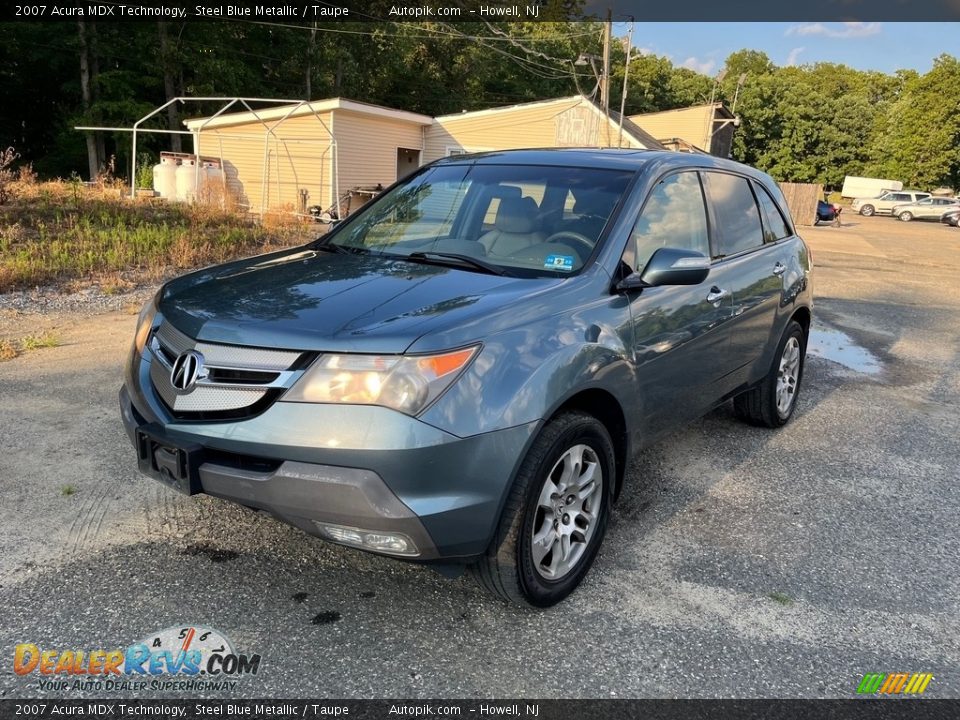 2007 Acura MDX Technology Steel Blue Metallic / Taupe Photo #5