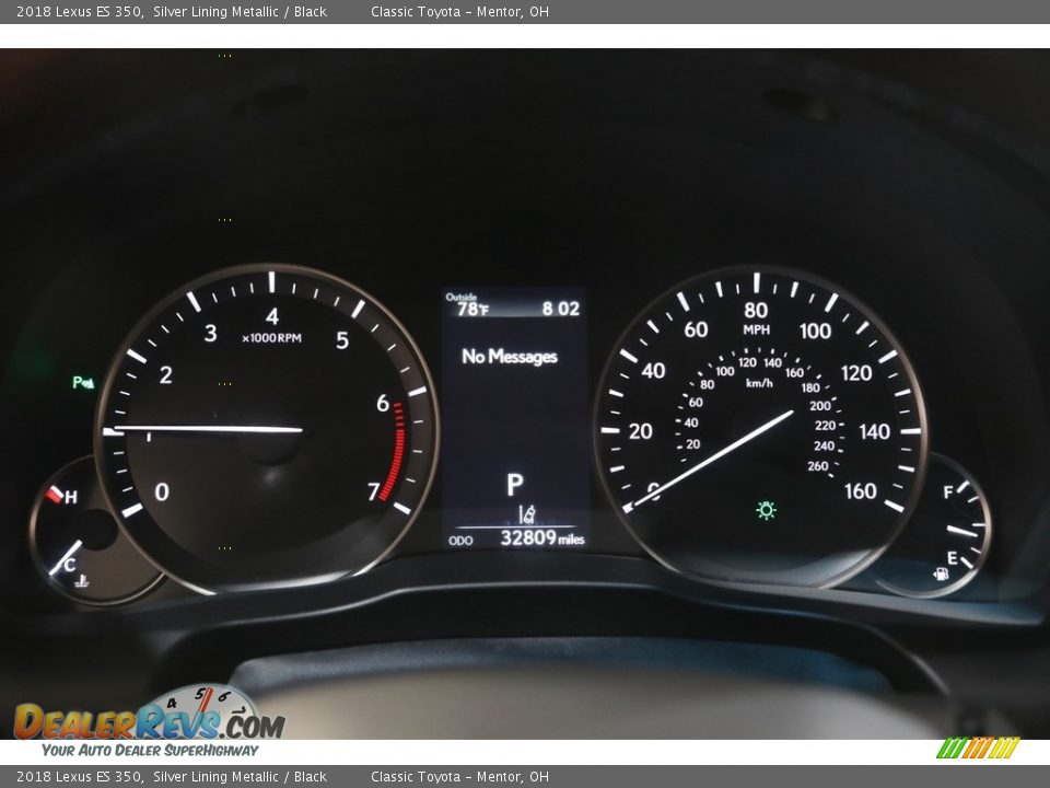 2018 Lexus ES 350 Silver Lining Metallic / Black Photo #8