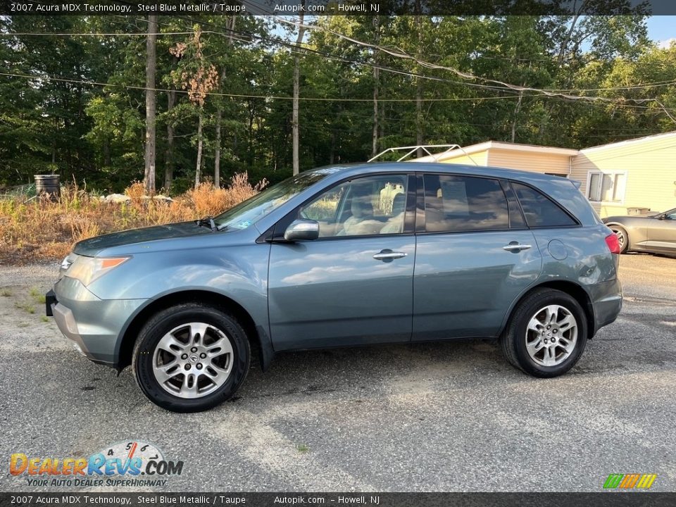 2007 Acura MDX Technology Steel Blue Metallic / Taupe Photo #7