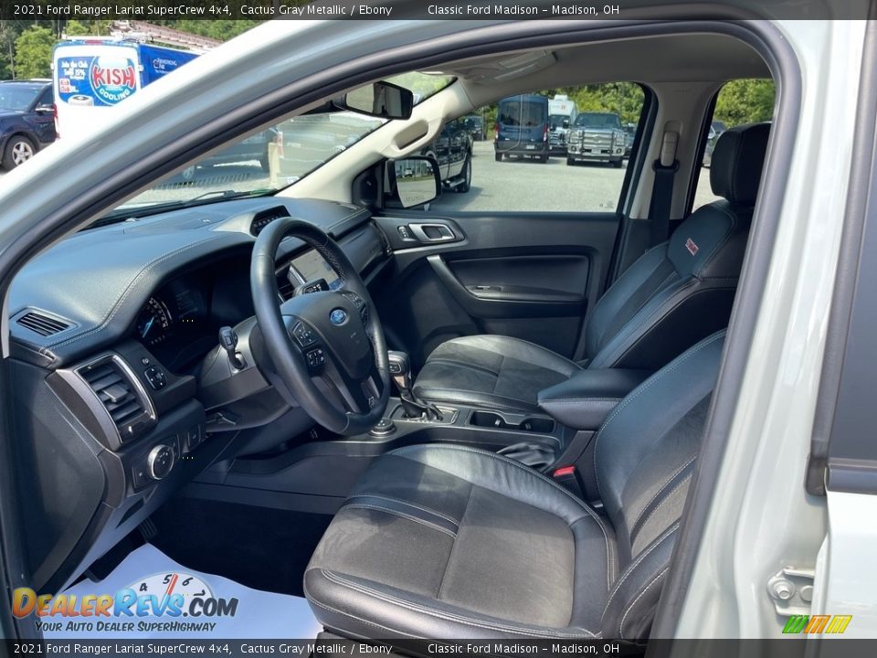 Ebony Interior - 2021 Ford Ranger Lariat SuperCrew 4x4 Photo #10
