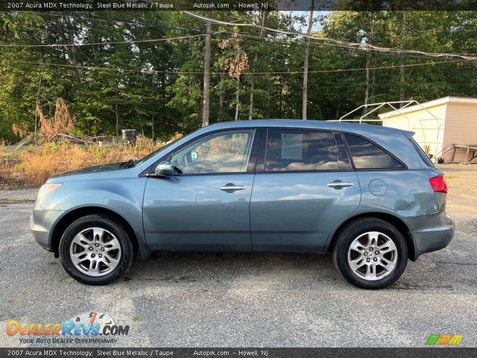 2007 Acura MDX Technology Steel Blue Metallic / Taupe Photo #8