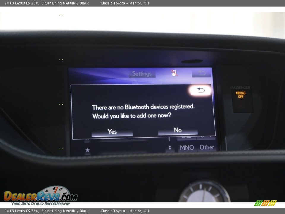 2018 Lexus ES 350 Silver Lining Metallic / Black Photo #13