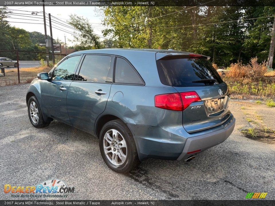 2007 Acura MDX Technology Steel Blue Metallic / Taupe Photo #10