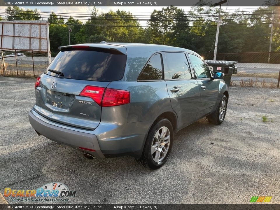 2007 Acura MDX Technology Steel Blue Metallic / Taupe Photo #12