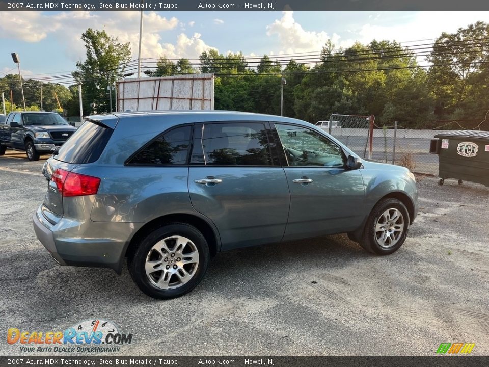 2007 Acura MDX Technology Steel Blue Metallic / Taupe Photo #14