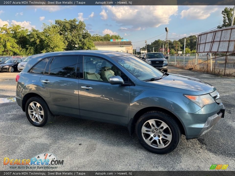 2007 Acura MDX Technology Steel Blue Metallic / Taupe Photo #16