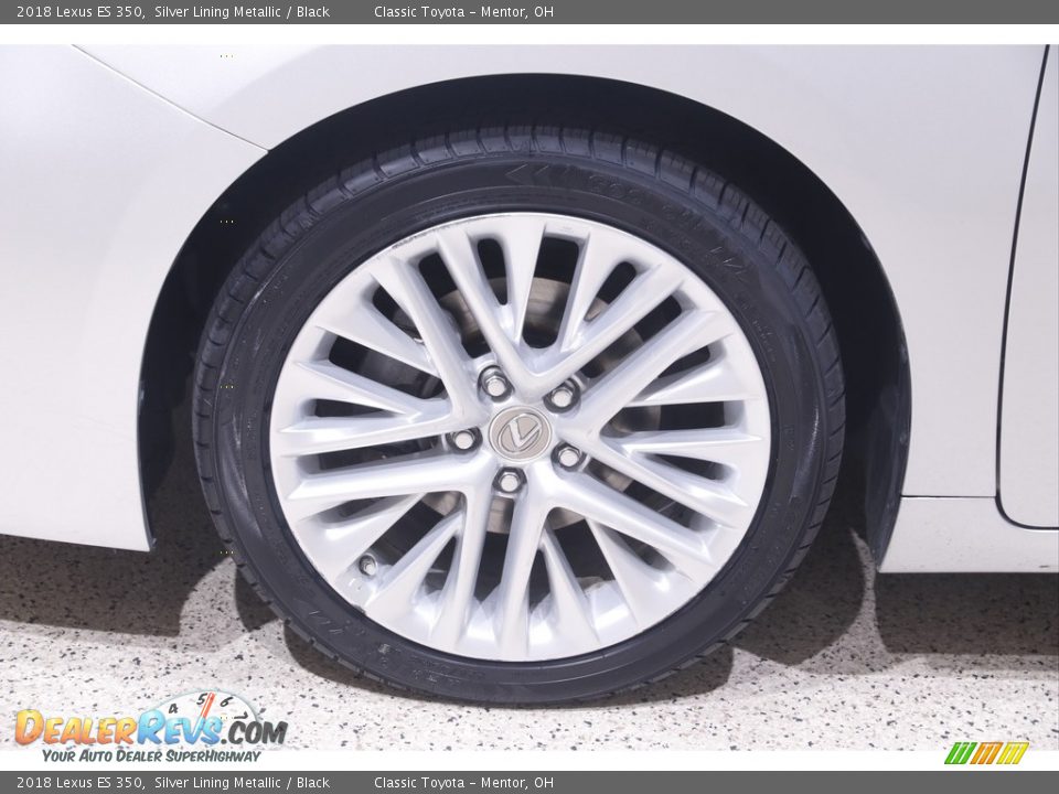 2018 Lexus ES 350 Silver Lining Metallic / Black Photo #24