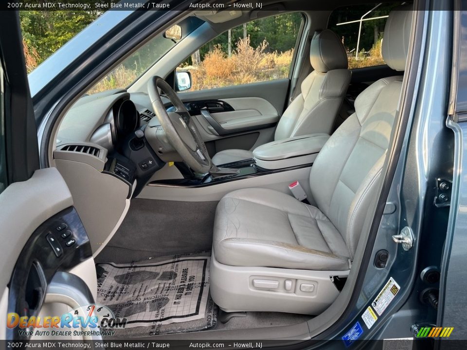 2007 Acura MDX Technology Steel Blue Metallic / Taupe Photo #17