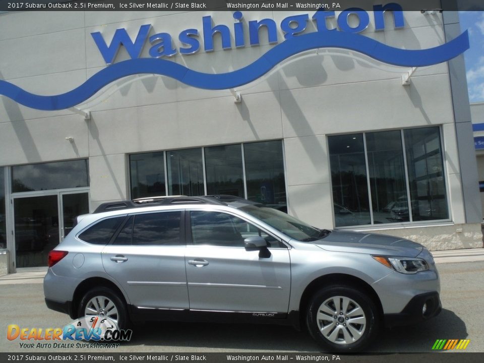 2017 Subaru Outback 2.5i Premium Ice Silver Metallic / Slate Black Photo #2