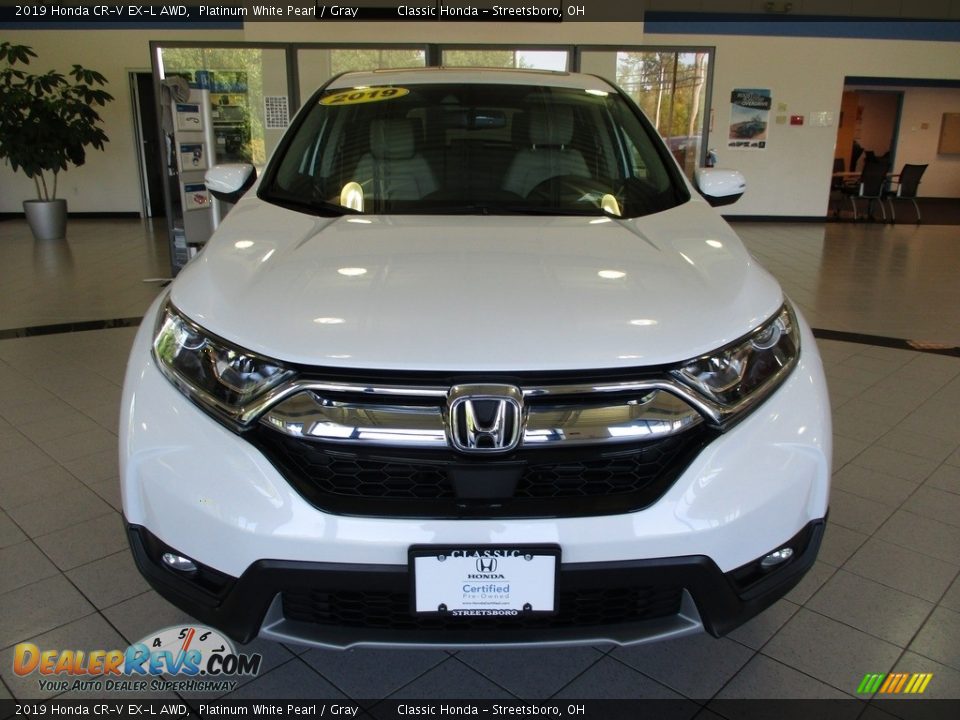 2019 Honda CR-V EX-L AWD Platinum White Pearl / Gray Photo #2