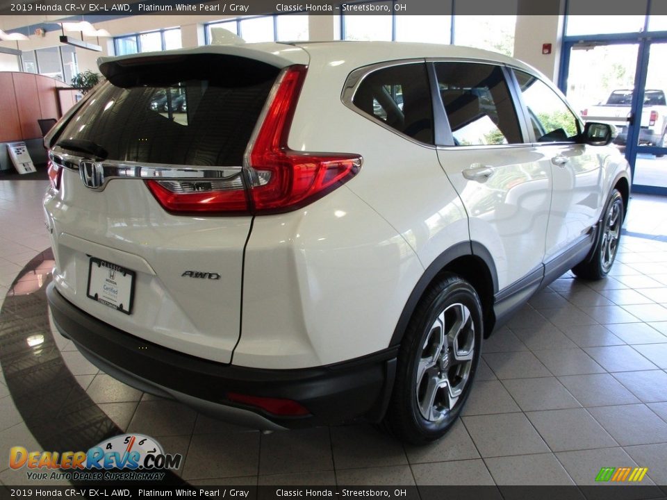 2019 Honda CR-V EX-L AWD Platinum White Pearl / Gray Photo #7