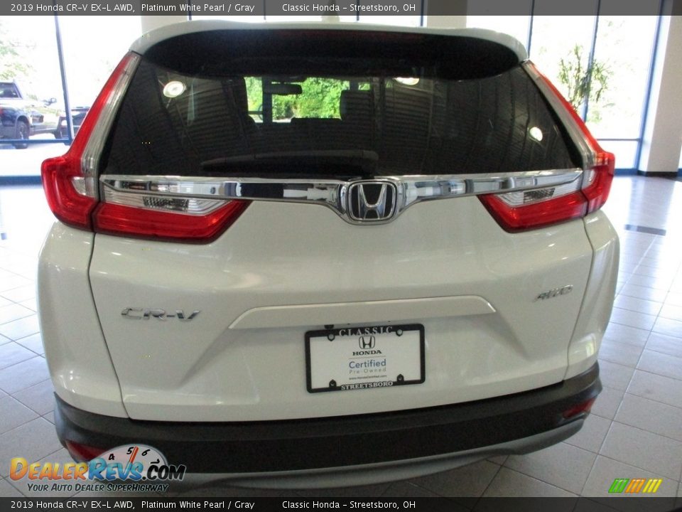 2019 Honda CR-V EX-L AWD Platinum White Pearl / Gray Photo #8