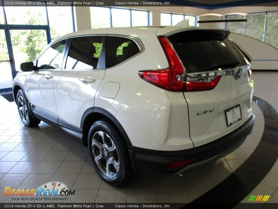 2019 Honda CR-V EX-L AWD Platinum White Pearl / Gray Photo #9