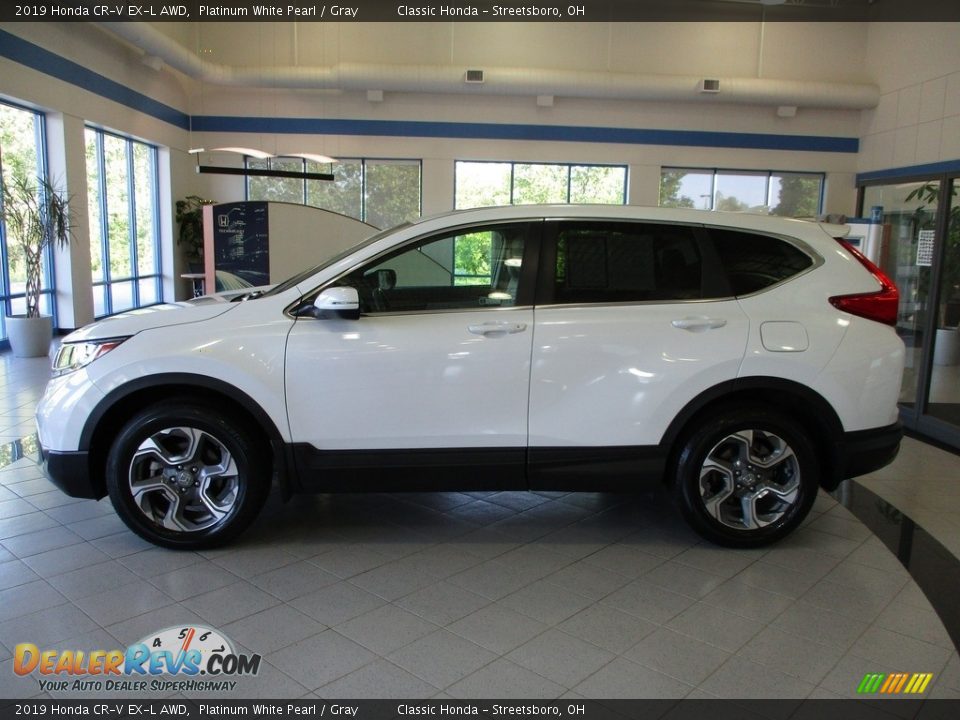 2019 Honda CR-V EX-L AWD Platinum White Pearl / Gray Photo #10