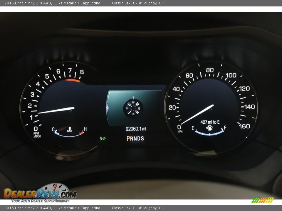 2016 Lincoln MKZ 2.0 AWD Gauges Photo #9