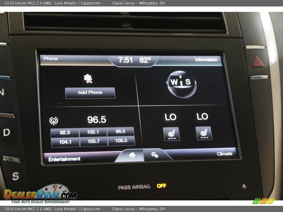 Audio System of 2016 Lincoln MKZ 2.0 AWD Photo #11