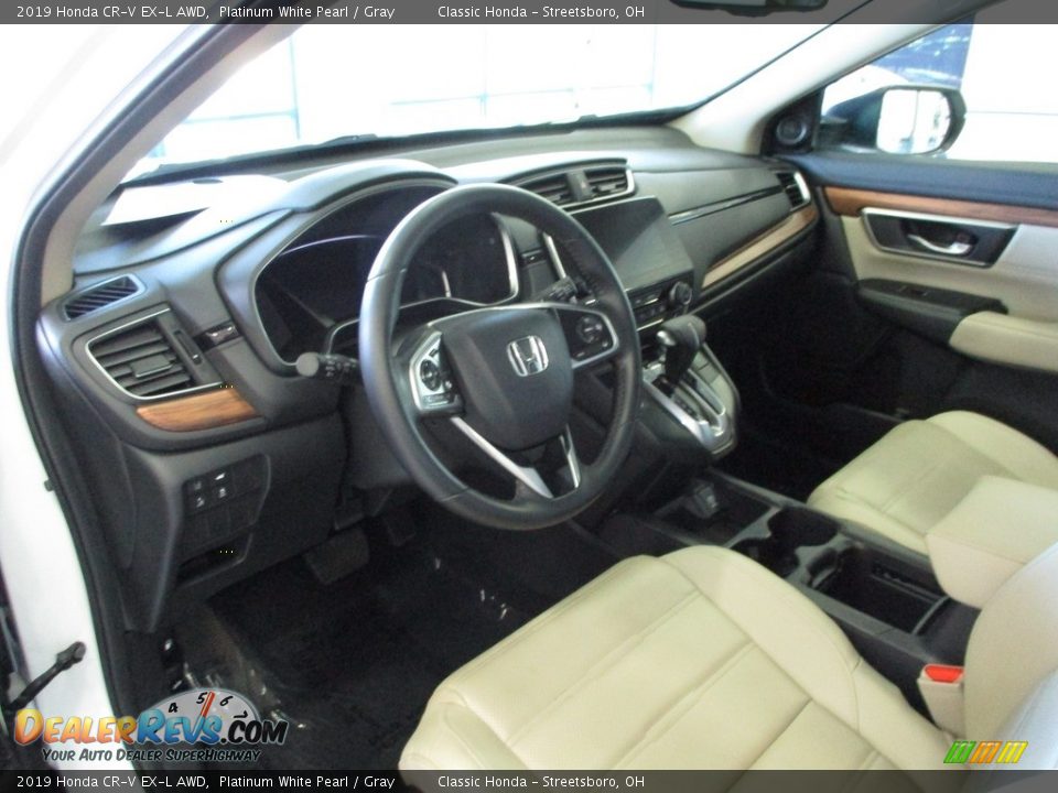 2019 Honda CR-V EX-L AWD Platinum White Pearl / Gray Photo #27
