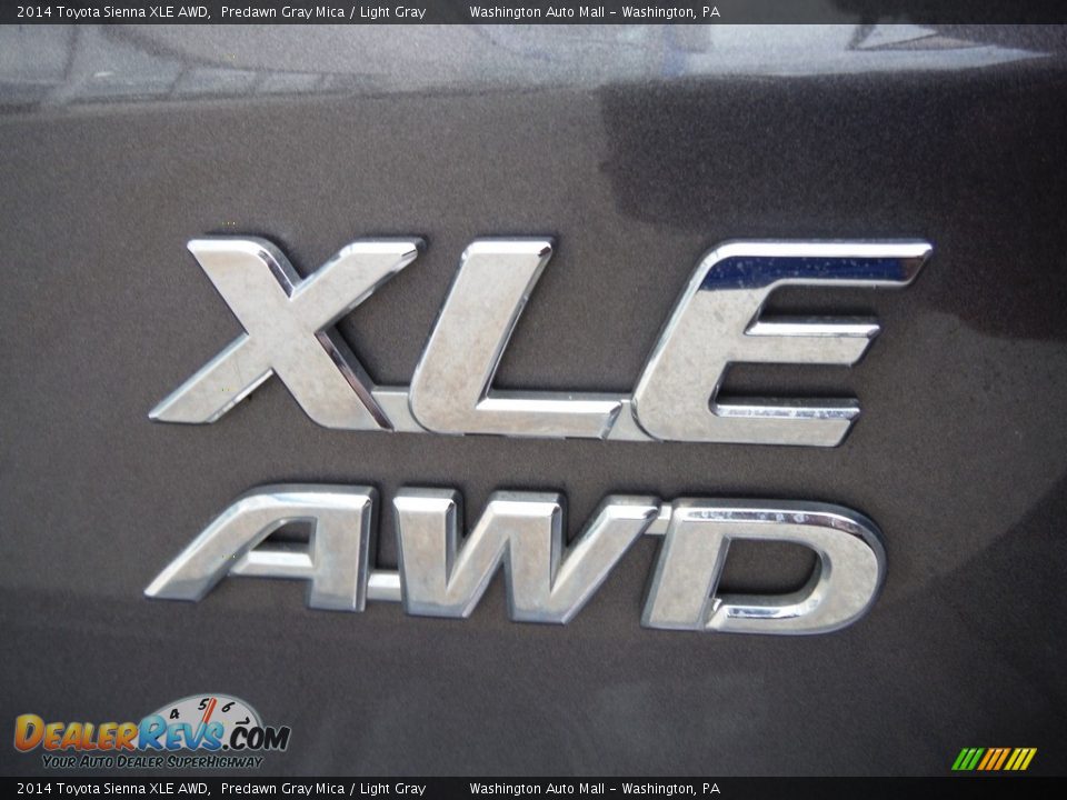 2014 Toyota Sienna XLE AWD Predawn Gray Mica / Light Gray Photo #3