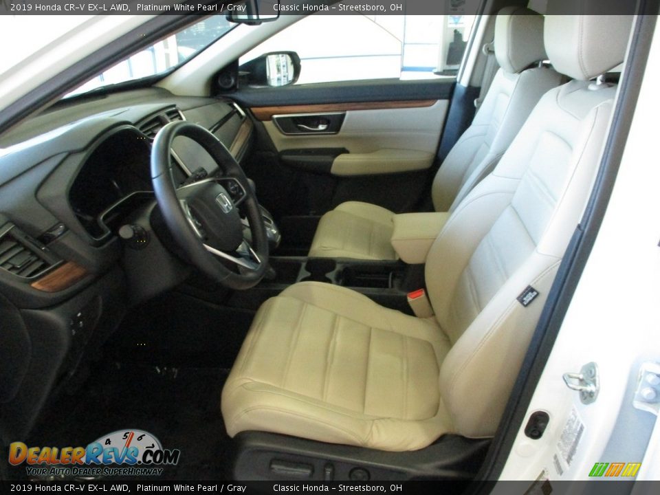 2019 Honda CR-V EX-L AWD Platinum White Pearl / Gray Photo #28