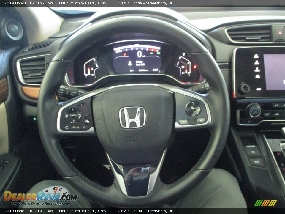 2019 Honda CR-V EX-L AWD Platinum White Pearl / Gray Photo #30