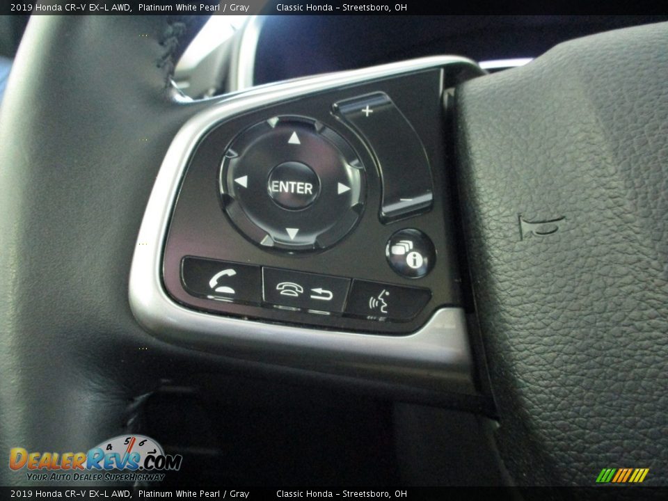 2019 Honda CR-V EX-L AWD Platinum White Pearl / Gray Photo #31