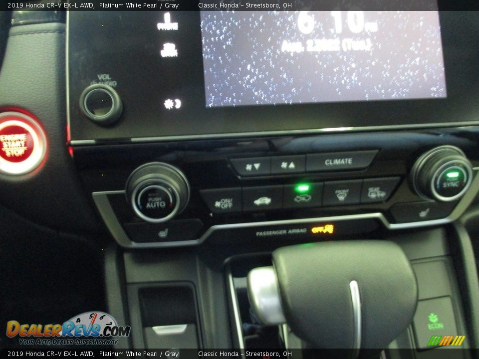 2019 Honda CR-V EX-L AWD Platinum White Pearl / Gray Photo #35